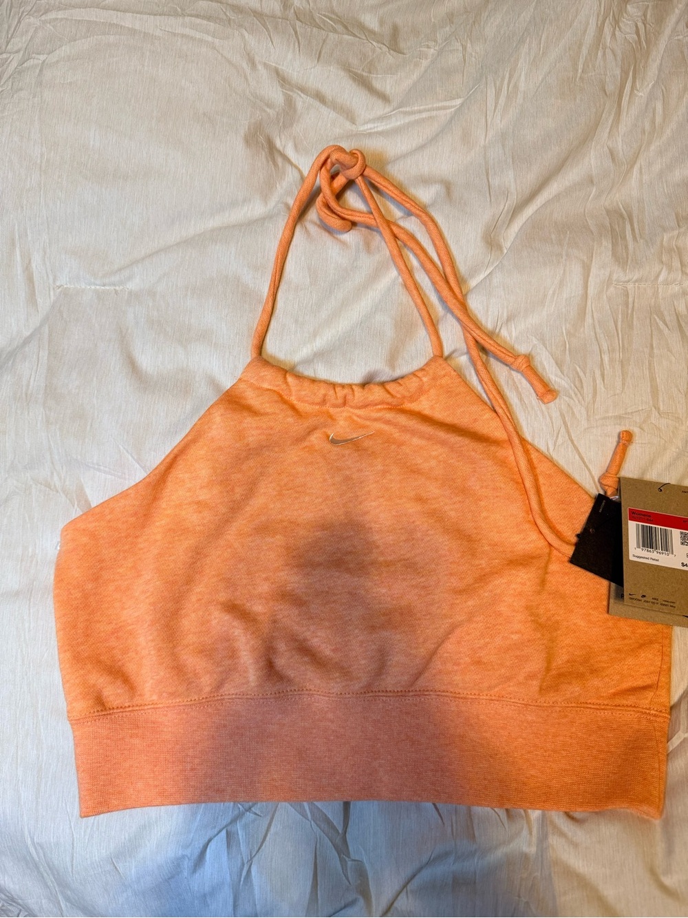 NWT Large Nike Orange Halter-Style Knit Exercise top